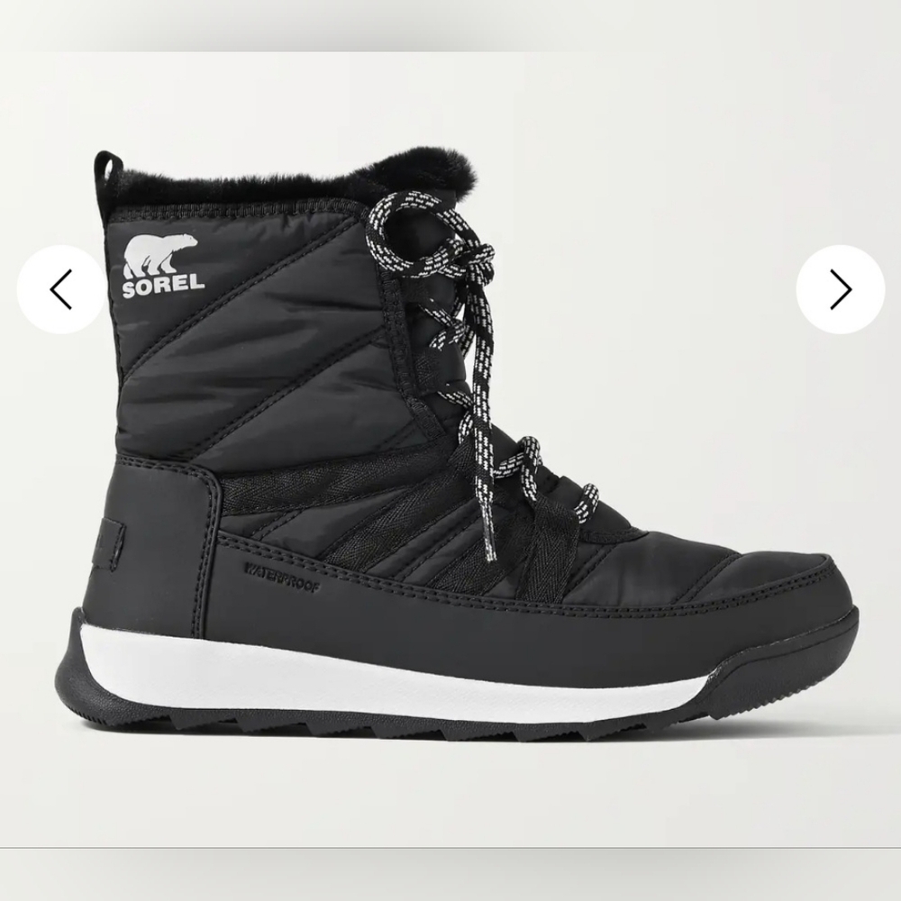 SOREL, Women's Black and White Winter Boots
